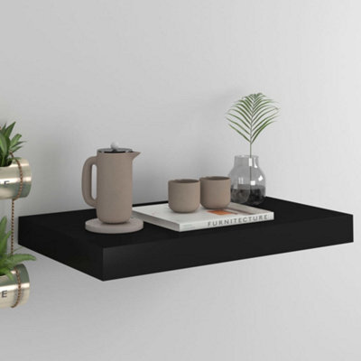 Berkfield Floating Wall Shelf Black 40X23X3.8 Cm Mdf - image 1
