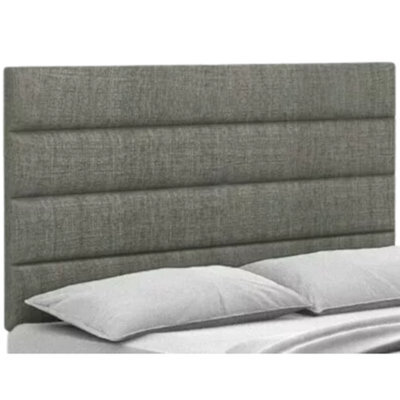 "Urban Textures Luxury 20"" High Linen Fabric Upholstered Siera Design Bed Headboard - Slate" - image 1