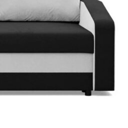 Orion A Corner Sofa Bed Pull Out Guest Bed With Built In Storage Left Or Right Side Setup Black+Cream - thumbnail 3