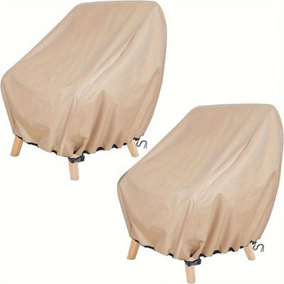 2Pcs Garden Chair Cover, 2-Piece Set, Armchair Protective Cover For Outdoor Chairs, Tarpaulin Fabric Balcony Chairs - image 1