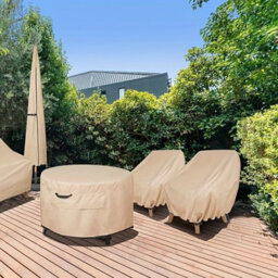 2Pcs Garden Chair Cover, 2-Piece Set, Armchair Protective Cover For Outdoor Chairs, Tarpaulin Fabric Balcony Chairs - thumbnail 4