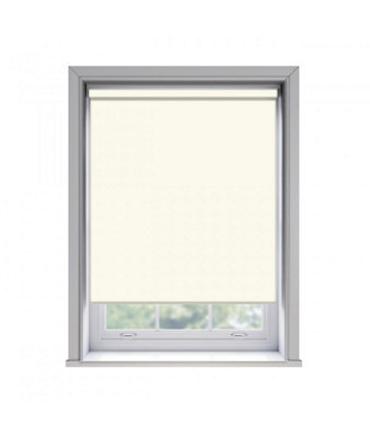 160Cm No Drill Self Adhesive Cream Thermal Blackout Roller Blind (170Cm Drop)