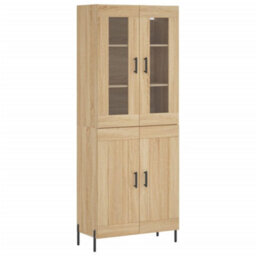 Berkfield Highboard Sonoma Oak 69.5X34X180 Cm Engineered Wood - thumbnail 2