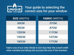 A.unique Home Premium Trimmable Thermal Blackout Roller Window Blind  -  4Ft - Cream  - 120Cm ( W ) X 170Cm ( L ) - thumbnail 5