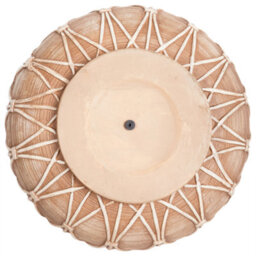 Beliani Flower Vase Domokos Ceramic 38 Cm Light Brown - thumbnail 5