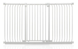 Safetots Extra Tall Elite Safety Gate, 188Cm - 197Cm, Matt White, Extra Tall 96.8Cm In Height, Pressure Fit Stair Gate - thumbnail 1