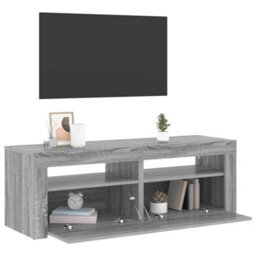 Berkfield Modern Tv Cabinet With Led Lights Grey Sonoma 120X35X40 Cm - thumbnail 3