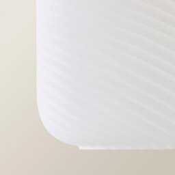 Valuelights Emery Frosted Oval Swirl Glass Easy Fit Ceiling Lamp Shade With Bulb - thumbnail 4