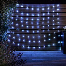 Set Of 100 Solar Powered Star Bulb String Lights - 15 Lumen Outdoor Garden Festoon Fairy Lighting With Cool White Leds - L21.8M - thumbnail 2