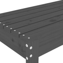 Berkfield Garden Bench Grey 110X38X45 Cm Solid Wood Pine - thumbnail 6