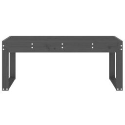 Berkfield Garden Bench Grey 110X38X45 Cm Solid Wood Pine - thumbnail 3