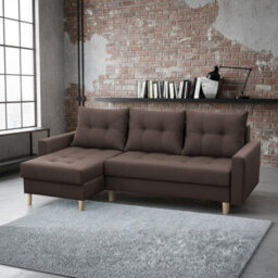 Bodo Modern Scandi Sofa Comfortable Fabric Upholstered Settee Minimalist 3 Seater Couch For Living Room Light Brown - thumbnail 1