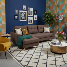 Bodo Modern Scandi Sofa Comfortable Fabric Upholstered Settee Minimalist 3 Seater Couch For Living Room Light Brown - thumbnail 2