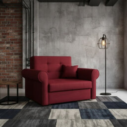 Viva I Silver Sofa Bed For Living Room Polyurethane Foam Wave Spring Metal Legs Bedding Storage 116X85X98Cm Red