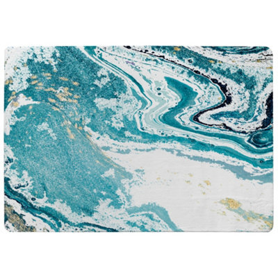 Benjamin Tate Design Blue Marble Designer Special Soft Home Rug - image 1