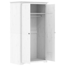 Vidaxl Wardrobe Bodo White 101X52X176.5 Cm Solid Wood Pine - thumbnail 4
