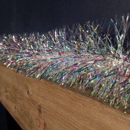 Samuel Alexander 200Cm X 12Cm Fine Cut Iridescent White Tinsel Garland Christmas Tree Decoration - thumbnail 6