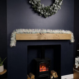 Samuel Alexander 200Cm X 12Cm Fine Cut Iridescent White Tinsel Garland Christmas Tree Decoration - thumbnail 9