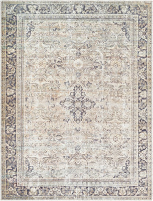 Livabliss Becki Owens Darling-Washable Brown Pink Traditional Vintage Boho Living Dining Rug 160 X 213 Cm Easy Care, Non Shedding - image 1