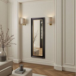 Yearn Georgian Tall Black Gold Bevelled Mirror - thumbnail 2