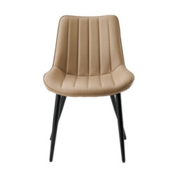 Living And Home Set Of 2 Brown Pu Leather Upholstered Dining Chairs - thumbnail 2