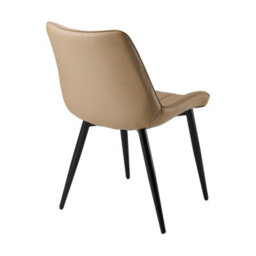 Living And Home Set Of 2 Brown Pu Leather Upholstered Dining Chairs - thumbnail 4