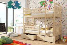 Arte Wooden Bunk Bed Gabi With Storage And Foam Mattresses In Pine W1980mm X H1640mm X D980mm - thumbnail 2