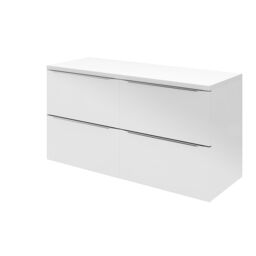 GoodHome Imandra Gloss White Wall-Mounted Bathroom Vanity Unit (H) 600mm (W) 1200mm - thumbnail 6