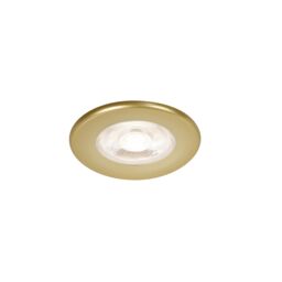 GoodHome Gamow Matt Gold Effect Fixed Led Fire-Rated Warm & Neutral Downlight 5W Ip65 - thumbnail 4
