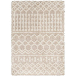 Livabliss Urban Shaggy-Geometric Cream Beige Soft Plush Pile Living Bedroom Rug 200 X 290 Cm Easy Care, Non Shedding - thumbnail 1