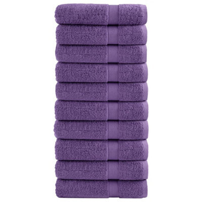 Berkfield Premium Shower Towels Solund 10 Pcs Purple 70X140 Cm 600 Gsm - image 1