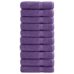 Berkfield Premium Shower Towels Solund 10 Pcs Purple 70X140 Cm 600 Gsm