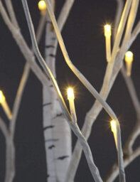 Pre-Lit Warm White Birch Tree Christmas Decoration With Remote - thumbnail 2