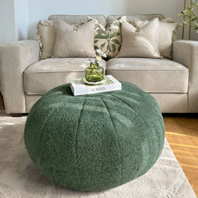rucomfy Beanbags Rucomfy Indoor Snug Moss Pouffe - Comfortable Bean Bag Footstool - image 1