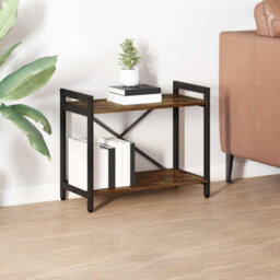 Berkfield Modern Bookcase Smoked Oak 60 X 30 X 48.5 Cm Engineered Wood - thumbnail 2