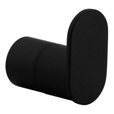Bubly Bathrooms Matt Black Round Robe Hook - Wall Mounted Modern Accessory - image 1