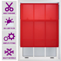 Furnished Made To Measure Day Light Roller Blinds - Red Roller Blind For Windows And Doors (W)150Cm (L)210Cm - thumbnail 1