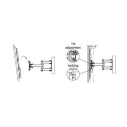 Kenable Double Arm & Tilt Cantilever Tv Mounting Bracket For 32 To 65 Inch Tvs - thumbnail 2