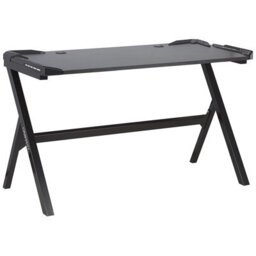 Wyld And Coco Novaoffice Gaming Desk 120 X 60 Cm Black Mdf Top Metal Legs Rgb Lighting - thumbnail 5