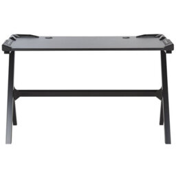 Wyld And Coco Novaoffice Gaming Desk 120 X 60 Cm Black Mdf Top Metal Legs Rgb Lighting - thumbnail 1