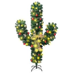 Vidaxl Christmas Cactus With Stand And Led Green 150 Cm Pvc - thumbnail 2