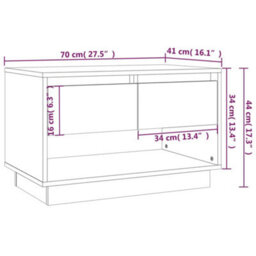 Berkfield Tv Cabinet Brown Oak 70X41X44 Cm Engineered Wood - thumbnail 9