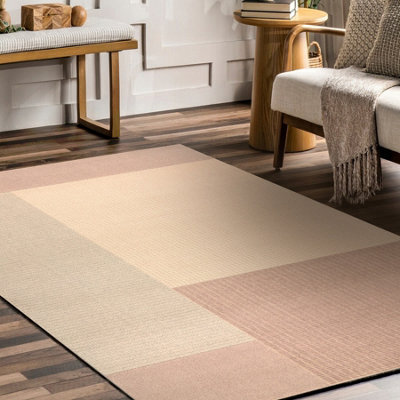 RugsX Flux 461.9.ae200 Wool Carpet Osta - Geometric, Structural, Loft Beige Pink 60X120 Cm - image 1