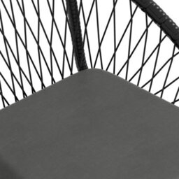 Wyld Haus Lukeno Black Rattan Rope 3-Piece Outdoor Bistro Set - Round Table And 2 Tub Chairs With Cushions - thumbnail 8