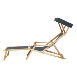 Orsina Khaki Lounger, Easy To Clean  Outdoor Lounger Chair, Weather-Resistant Chaise Lounge, Space-Saver Lounger - thumbnail 4