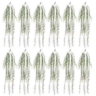 Leaf Pack Of 12 X 120Cm Artificial Hanging Extra Long String Of Pearls - image 1