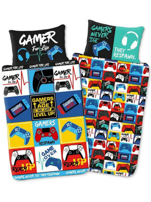 Gamer For Life Levels Single Duvet Cover Set - image 1