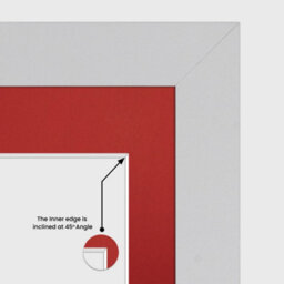 AK Frames 50X20Cm Silver Modern Multi Photo Frame With Crimson Mount - Holds 4 Apertures (4X) 6X4 Photos - thumbnail 7