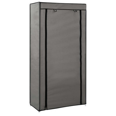 Berkfield Shoe Cabinet With Cover Grey 58X28X106 Cm Fabric - image 1
