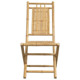 Berkfield Folding Garden Chairs 6 Pcs 46X66X99 Cm Bamboo - thumbnail 5